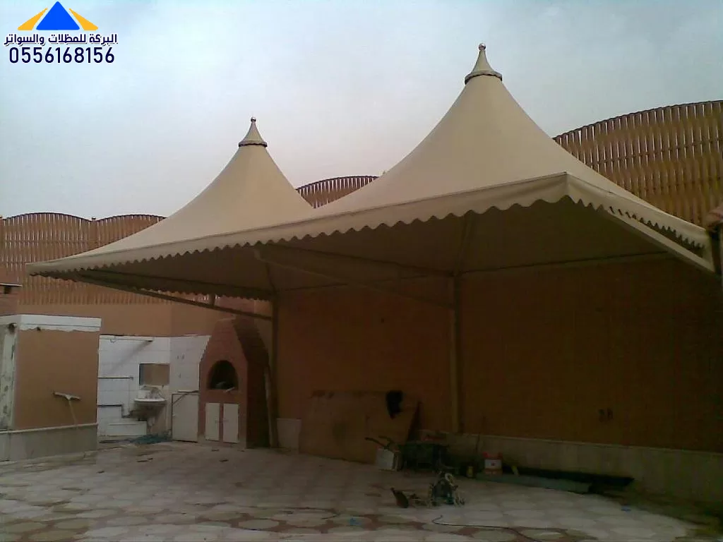 مظلات هرمية لحدائق الفلل أشكال مظلات هرمية الرياض