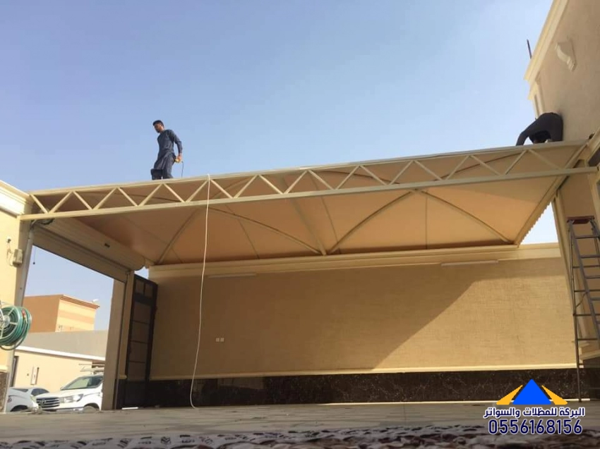 تفصيل وتركيب مظلات السيارات في الرياض